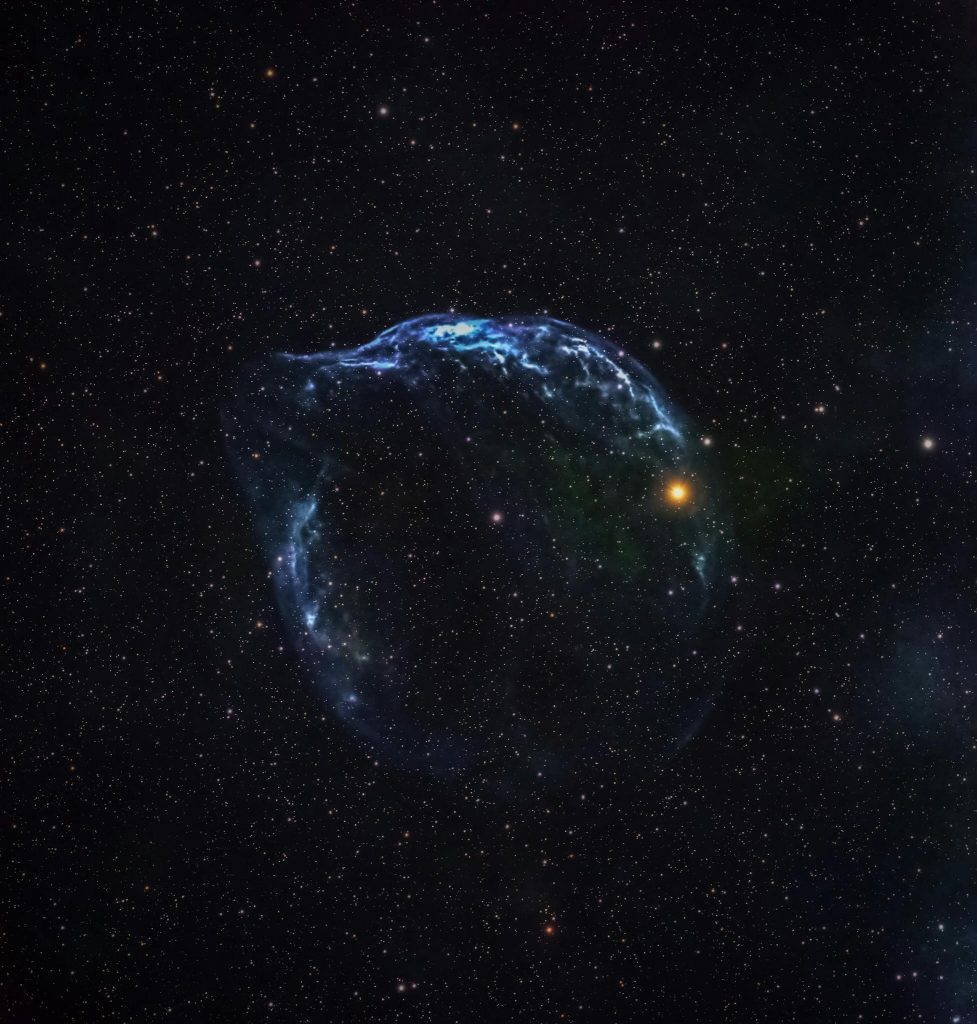 Mesmerizing view of the Bubble Nebula with vibrant stars in space.